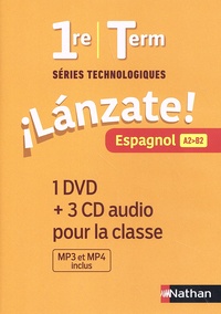Edouard Clémente et Laurent Vernauzou - Espagnol 1re/Tle A2>B2 Lanzate!. 1 DVD + 3 CD audio