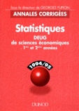 Georges Pupion et  Collectif - Statistiques - 1994-95, DEUG de sciences économiques 1ère et 2ème années.