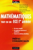 Christian Gautier et André Warusfel - Mathématiques Tout-en-Un ECE 1e année Prépas commerciales - Cours et exercices corrigés.