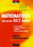 Christian Gautier et André Warusfel - Mathématiques Tout-en-Un ECE 2e année - Cours et exercices corrigés.