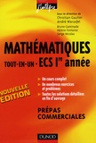 Christian Gautier et André Warusfel - Mathématiques tout-en-un ECS 1e année - Cours et exercices corrigés prépas commerciales.