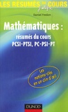 Daniel Fredon - Mathématiques : résumés du cours PCSI-PTSI, PC-PSI-PT.
