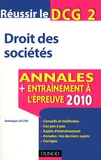 Dominique Lafleur - DCG2 - Droit des sociétés - Annales, entraînement à l'épreuve.
