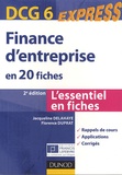 Jacqueline Delahaye et Florence Duprat - DCG 6 : Finance d'entreprise en 20 fiches.
