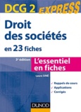 Laure Siné - Droit des sociétés DCG 2 - En 23 fiches.