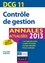 Bernard Augé et Gérald Naro - Contrôle de gestion DCG 11 - Annales.