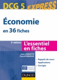 Pascal Vanhove et Jean Longatte - Economie DCG 5 - En 36 fiches.