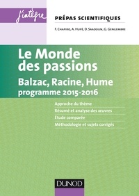 Florence Chapiro et Gérard Gengembre - Le monde des passions prépas scientifiques programme 2015-2016.