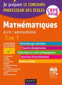 Jean-François Bergeaut et Christophe Billy - Mathématiques - Professeur des écoles - Ecrit / admissibilité - CRPE 2018.