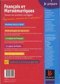 Français et mathématiques CRPE. Toutes les annales corrigées  Edition 2019