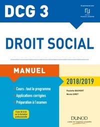 Paulette Bauvert et Nicole Siret - DCG 3 - Droit social Manuel 2018/2019.