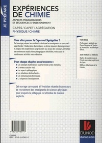 Expériences de chimie CAPES/CAPET/Agrégation Physique-Chimie. Aspects pédagogiques et séquences d'enseignement CAPES Agrégation