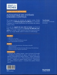 Automatique des systèmes linéaires continus. Exercices et méthodes. Licences, IUT, écoles d'ingénieurs