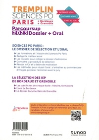 Tremplin Sciences Po Paris + Bordeaux + Grenoble. Parcoursup Dossier + Oral  Edition 2023