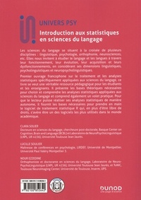 Introduction aux statistiques en sciences du langage. Traitement et analyse de données avec R