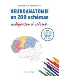 Joshua Gowin et Wade Kothmann - Neuroanatomie en 200 schémas à légender et colorier.
