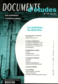 Anne Deysine - Les institutions des Etats-Unis.