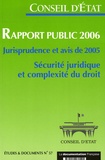  Conseil d'Etat - Rapport public 2006 Sécurité juridique et complexité du droit - Jurisprudence et avis de 2005.