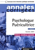 Olivier Bellégo - Psychologue - Puéricultrice - Session 2007 catégorie A.