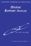  CSC - Dixieme Rapport Annuel. Juin 1999-Mai 2000.