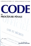  Journaux officiels - Code de procédure pénale - Législation et réglementation.