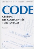  Journaux officiels - Code général des collectivités territoriales 2 volumes.