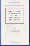 Jean-Marie Raoult - Agriculture Et Alimentation A L'Omc : Les Attentes De La Societe.