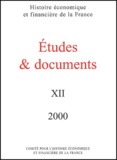  Ministère de l'Economie - Etudes & documents N° 12/2000 : .