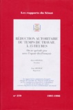 Alain Gournac - Les Rapports Du Senat Numero 279 1997-1998 : Reduction Autoritaire Du Temps De Travail A 35 Heures. On Ne Specule Pas Avec L'Espoir Des Francais.