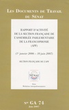Bruno Bourg-Broc - Rapport d'activité de la section française de l'Assemblée parlementaire de la Francophonie.