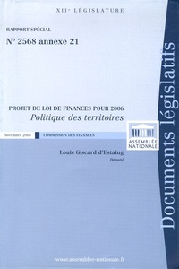 Louis Giscard d'Estaing - Politique des territoires - Projet de Loi de Finances pour 2006.