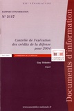 Guy Teissier - Contrôle de l'exécution des crédits de la défense pour 2004 - Rapport d'information N° 2117.