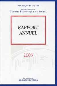  Conseil Economique et Social - Rapport annuel 2003.