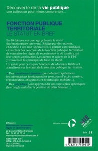 Fonction publique territoriale. Le statut en bref 3e édition