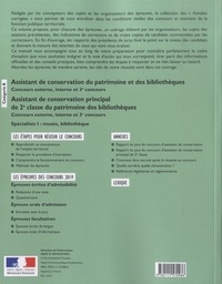 Assistant de conservation - Assistant de conservation principal de 2e classe du patrimoine et des bibliothèques. Concours externe, interne et 3e concours. Spécialité I : Musée - Bibliothèque. Catégorie B  Edition 2021