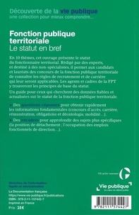 Fonction publique territoriale. Le statut en bref 4e édition