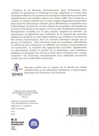 Les dynamiques économiques de la Révolution française. Colloque des 7 et 8 juin 2018