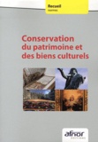  AFNOR - Conservation du patrimoine et des biens culturels.