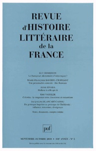 Jacqueline Blancart-Cassou et Guy Demerson - Revue d'histoire littéraire de la France N° 5, Septembre-octobre 2000 : .