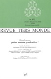Dominique Gentil et  Collectif - Revue Tiers Monde N° 172 Tome 43 Octobre-Decembre 2002 : Microfinance : Petites Sommes, Grands Effets ?.