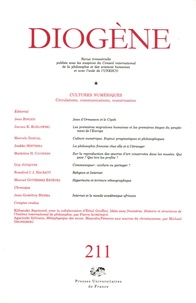 Marcelo Dascal et Jean Bingen - Diogène N° 211, Juillet-Sept : Cultures numériques - Circulations, communications, numérisation.