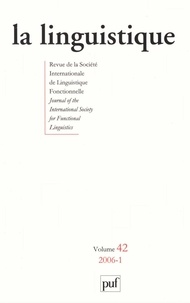 François Rastier et François Sébastianoff - La linguistique N° 42, 2006 : .