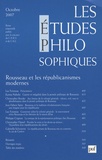 Luc Foisneau et Jean-Fabien Spitz - Les études philosophiques N° 4, Octobre 2007 : Rousseau et les républicanismes modernes.