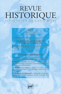 Claude Gauvard - Revue historique N° 643, Juillet 2007 : S'habiller et se déshabiller en Grèce et à Rome.