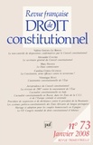 Valérie Goesel-Le Bihan et Alexandre Ciaudo - Revue française de Droit constitutionnel N° 73, Janvier 2008 : .