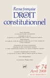Francis Delpérée et Laurence Gay - Revue française de Droit constitutionnel N° 74, Avril 2008 : .