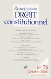 Jean-Philippe Feldman et Clémence Zacharie - Revue française de Droit constitutionnel N° 76, Octobre 2008 : .