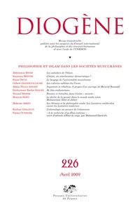 Abdennour Bidar et Soumaya Mestiri - Diogène N° 226, Avril 2009 : Philosophie et islam dans les sociétés musulmanes.