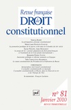 Vanessa Barbé et Xavier Philippe - Revue française de Droit constitutionnel N° 81, Janvier 2010 : .
