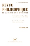 Geneviève Brykman et Richard Glauser - Revue philosophique N° 1, Janvier-Mars 2 : Berkeley.